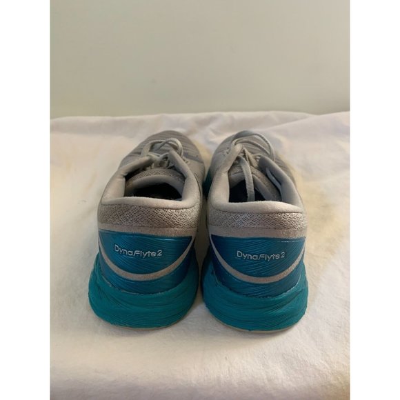 Asics Women's Dynaflyte 2 Womens Size 7.5 Running Shoe Gray Teal FlyteFoam - Picture 8 of 13